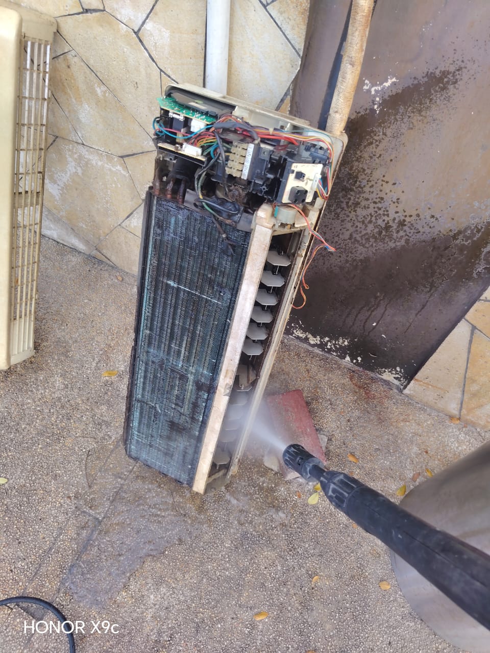 Aircon repair team at work